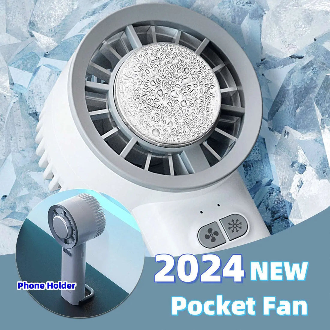 2024 Summer Gadget Handheld Turbo Jet Fan Mini Portable Ice Cold Fan Generation Brushless Motor Wind High Speed Duct Fans Violent Blower - Mary’s TT Shop
