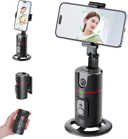 Auto Face Tracking Phone Holder Tripod, No App Required, 360° Rotation Smart Face Body Tracking Tripod Selfie Phone Camera Mount Cell Phone Stand for TIK Tok, Vlog, Live Streaming, Youtube Video - Mary’s TT Shop