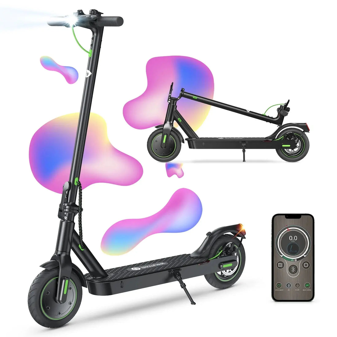 S9Pro Electric Scooter, 18.6 Mph E Scooter, up to 21 Miles Long Range 350W Electric Scooters Adults, Pneumatic Tires with Smart Scooter App - Mary’s TT Shop