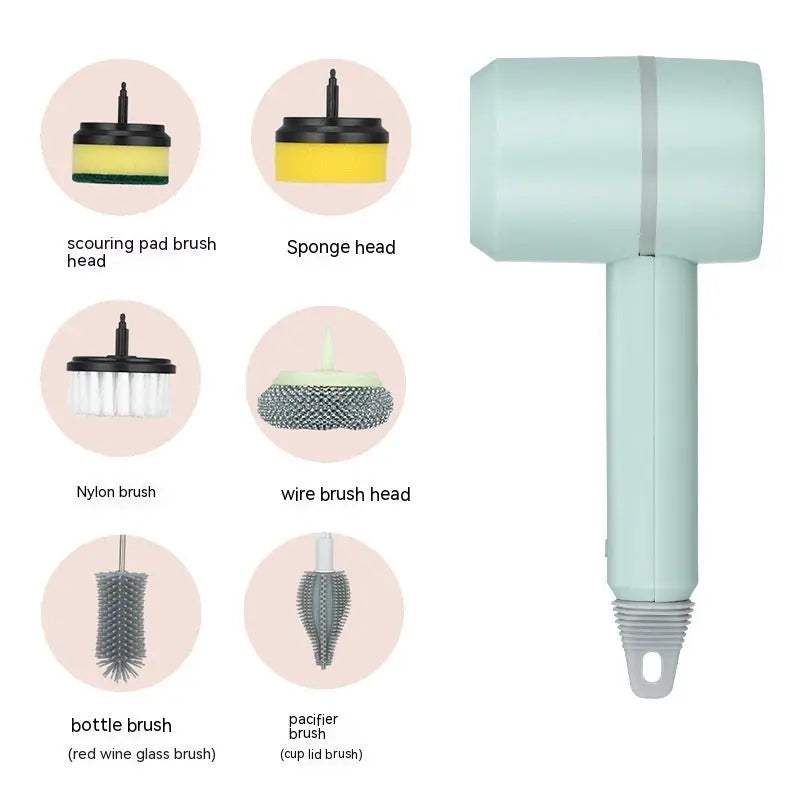 Electric Cleaning Brush Dishwashing Brush Automatic Wireless USB Rechargeable Professional Kitchen Bathtub Tile Cleaning Brushes My Store