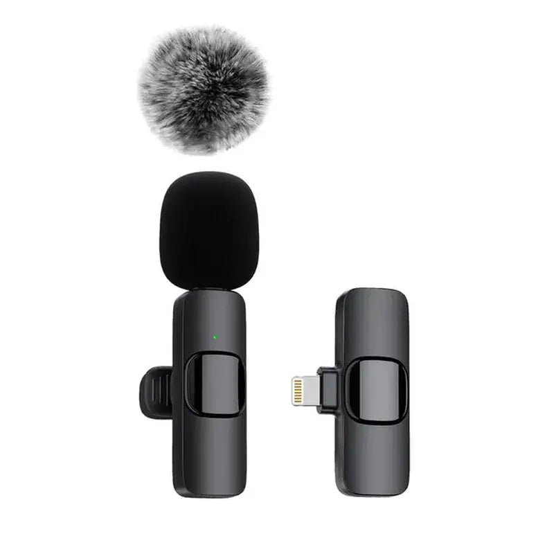 NEW Wireless Lavalier Microphone Audio Video Recording Mini Mic for Iphone Android Laptop Live Gaming Mobile Phone Microphone - Mary’s TT Shop