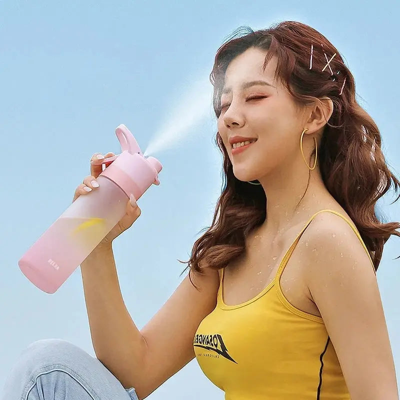 Spray Water Bottle For Girls Outdoor Sport Fitness Water Cup Large Capacity Spray Bottle Drinkware Travel Bottles Kitchen Gadgets - Mary’s TT Shop