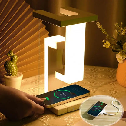 Novelty Floating Lamp with 10 W Detachable Wireless Charger Decorative Light for Bedroom/Office - Mary’s TT Shop