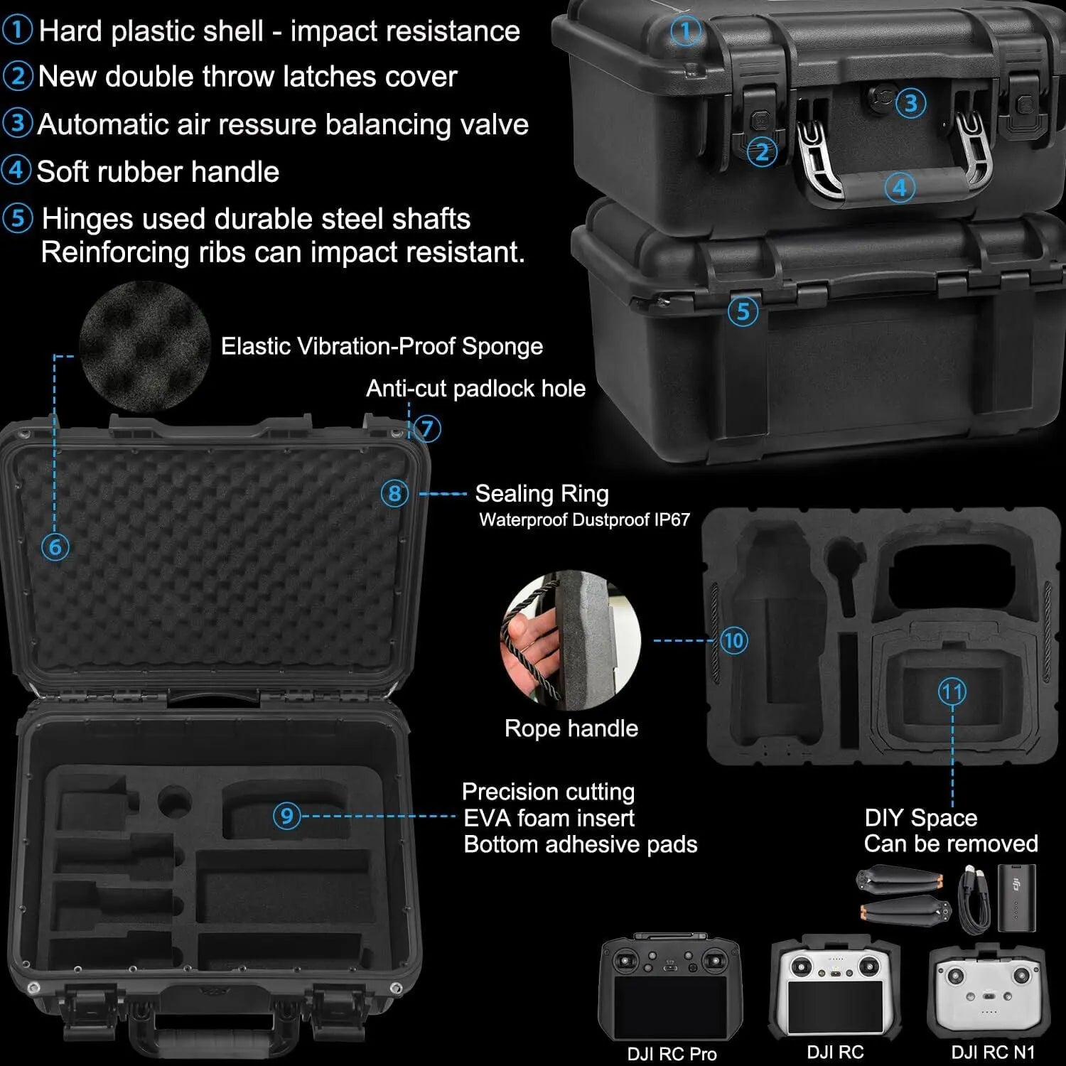 Waterproof Carrying Case for DJI Mavic 3 Pro DJI Mavic 3 Classic DJI RC Pro .... - Mary’s TT Shop